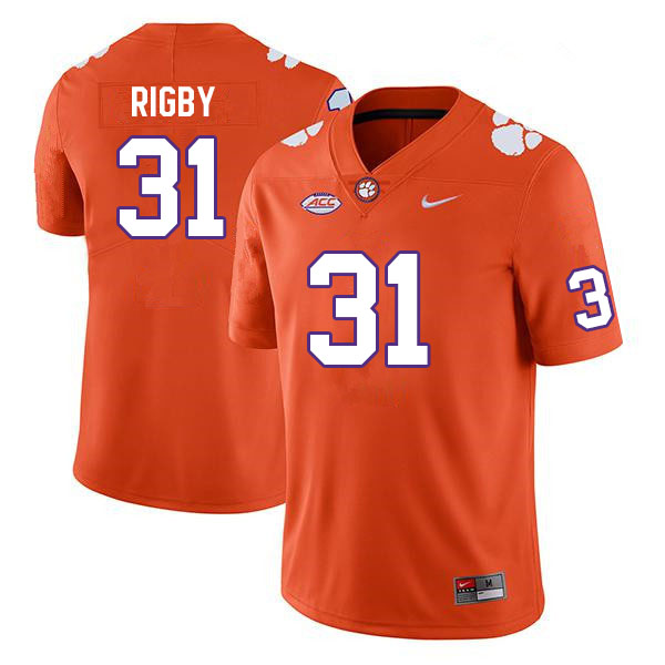 Men #31 Tristen Rigby Clemson Tigers College Football Jerseys Sale-Orange